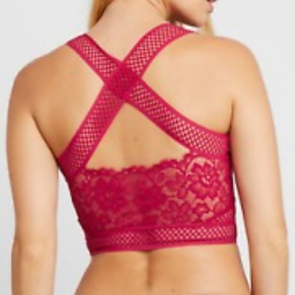 NWT Free People Sitting Pretty Brami in Red - Picture 4 of 9